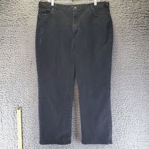 Lee Denim - Lee Jeans Women’s Size 16 Short Black Relaxed Straight Leg Comfortable At Waist